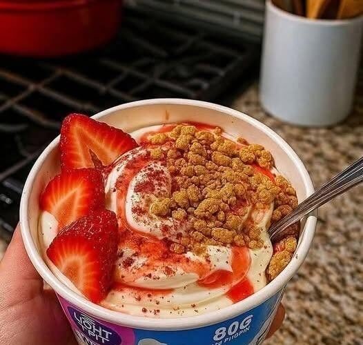 Strawberry Crunch Greek Yogurt Bowl