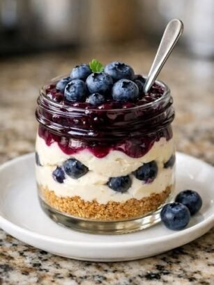 High-Protein Blueberry Cheesecake Parfait