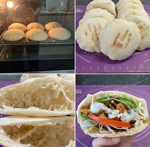 Overnight Sourdough Pita Bread